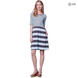 Anthropologie Saturday Sunday Stripes Mint Harper Dress Women's Size Medium